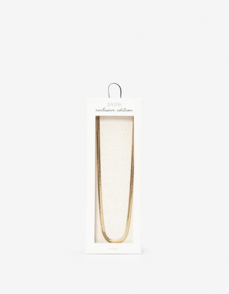 Collares Cortos Metal Collar Corto De Acero - Dorado