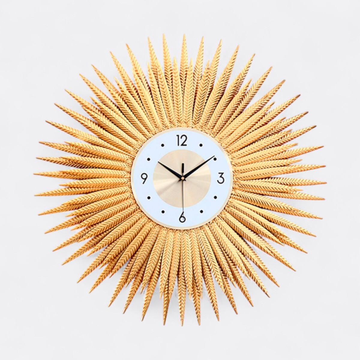 Reloj De Pared Sol Flechas Doradas 