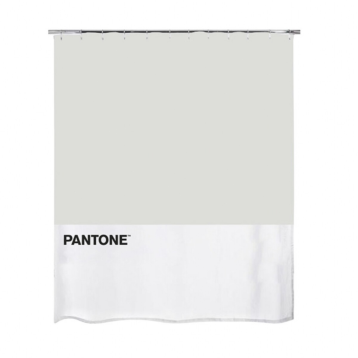 Cortina De Baño De Poliéster Pantone Gris 