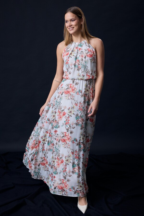 Vestido Maxi Flores BLANCO/MULTI
