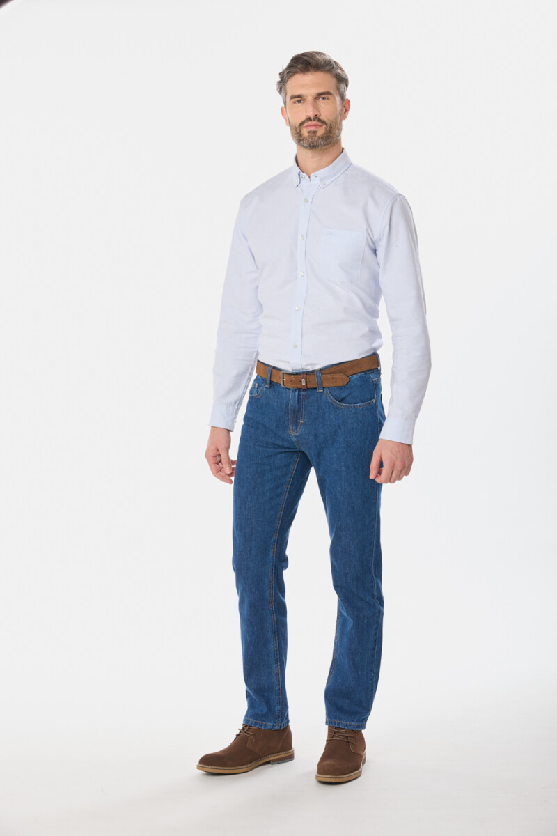 PANTALÓN DE JEAN CLÁSICO - Azul 
