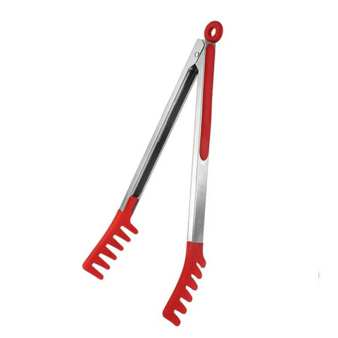 Pinza de cocina para pastas con silicona y metal reforzada Pinza De Cocina Para Pastas Con Silicona Y Metal Reforzada
