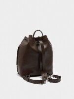 Mochila Con Piel marron