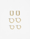 Aros Argollas Set Metal Argolla Set Metal Delicado - Dorado