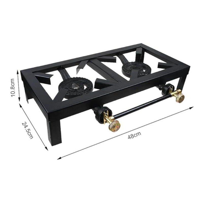 Anafe A Gas Cocina Portatil Negro 2 Hornallas Hogar Camping Anafe A Gas Cocina Portatil Negro 2 Hornallas Hogar Camping