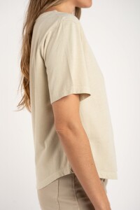 Remera Algodon Lavado Arena