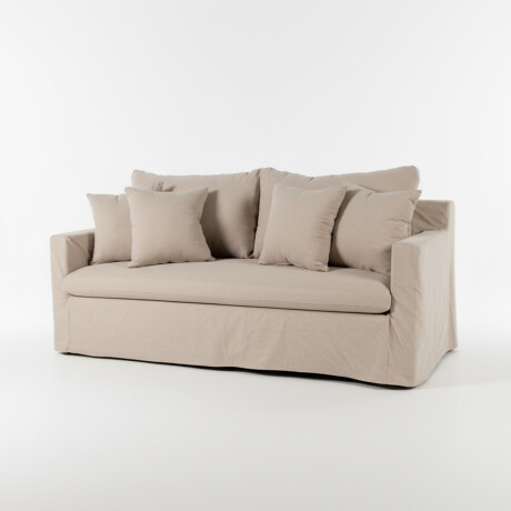 Sofá Summer con Funda - Tela Rústica - 2,5 cuerpos TD5263-1636 (Capuccino)