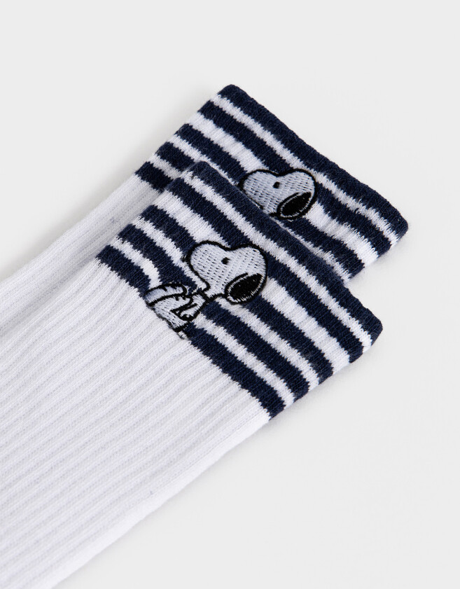 Accesorios Textiles Licencias Medias Varsity "snoopy" - Combinacion Bicolor