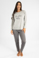 Pijama simple basic Gris