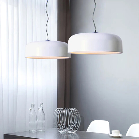 Lámpara colgante campana metal blanca 3xE27 Ø600 IX9074