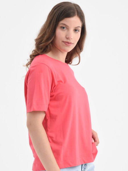 Camiseta manga corta algodón orgánico Rosa