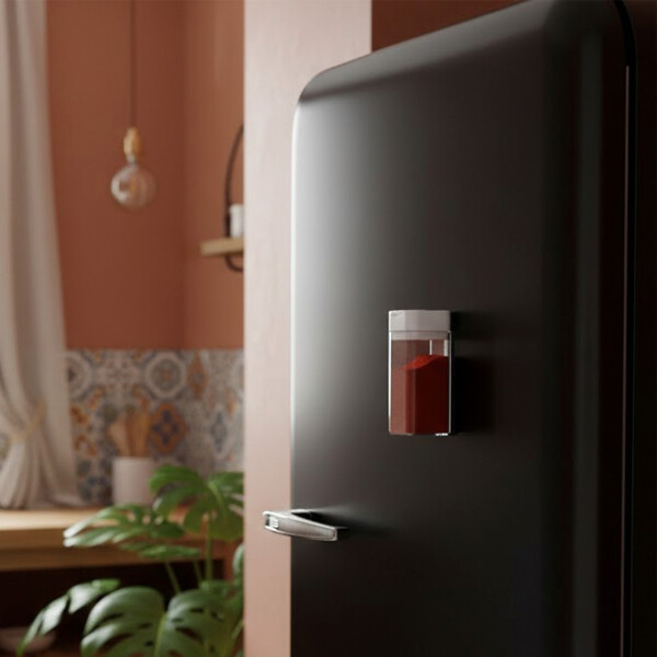 Especiero Salero Pimentero Magnético Frasco Contenedor 410ml Blanco S