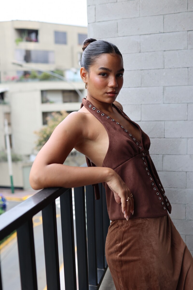 TOP BELLE - MARRON 