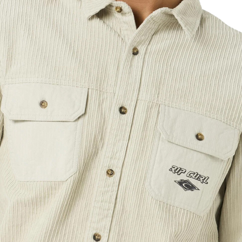 Camisa Rip Curl Raw Energy Cord - Beige Camisa Rip Curl Raw Energy Cord - Beige