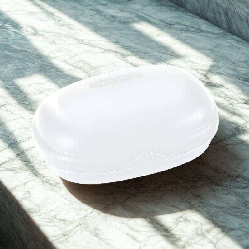 Jabonera con tapa TRANSPARENTE