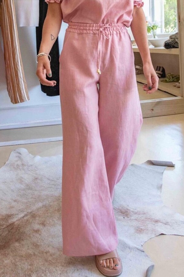 Pantalón Lino Style Rosa