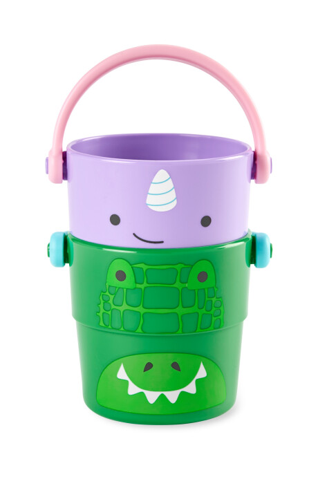 Juego de baño cinco baldes rociadores, diseño zoo Juego de baño cinco baldes rociadores, diseño zoo
