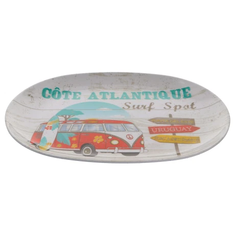 Plato de melamina oval línea cote atlantique Plato de melamina oval línea cote atlantique