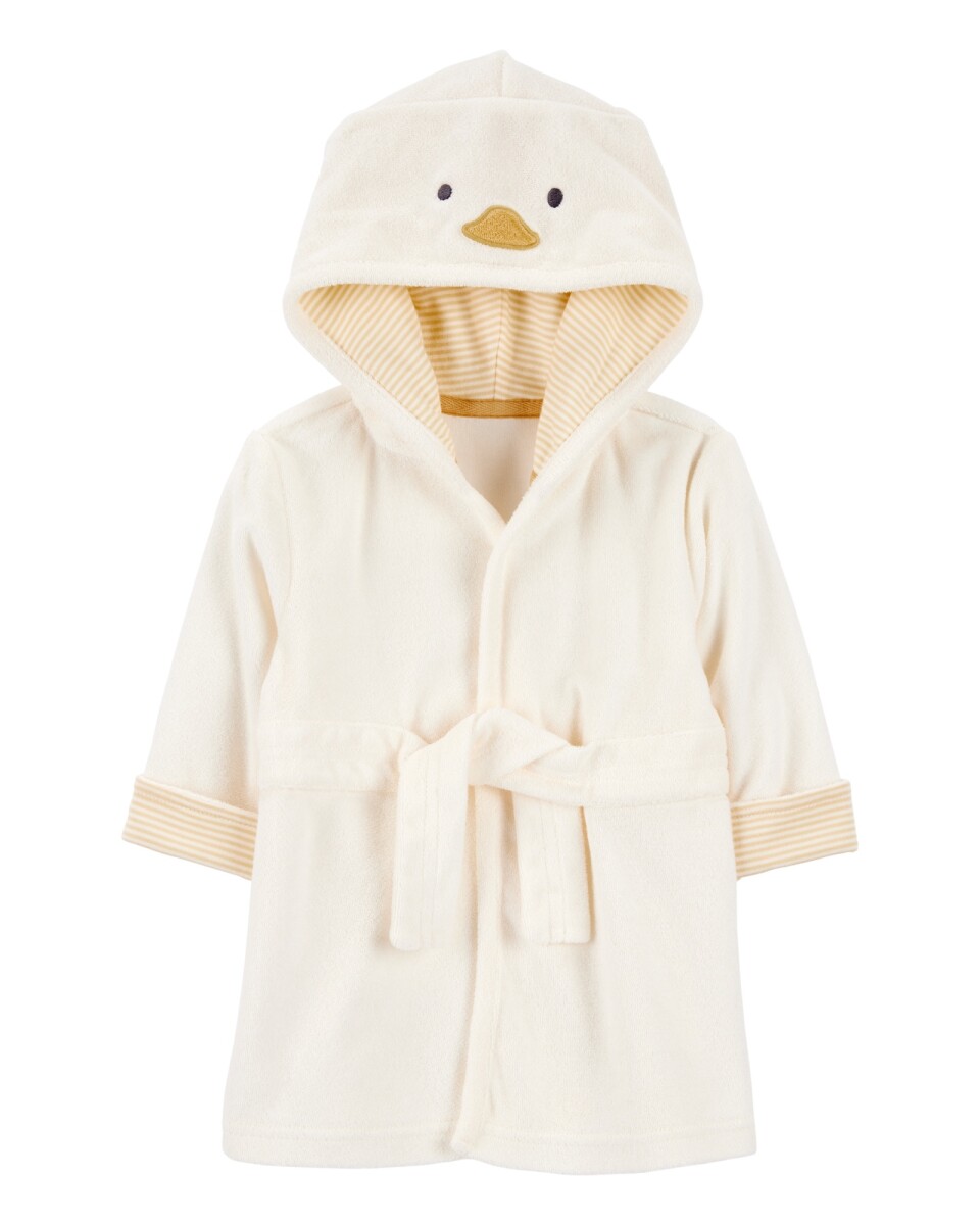 Bata de algodón terry, con capucha, diseño patito 