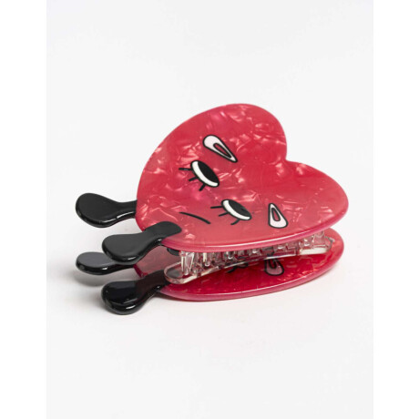 Broche Acrílico Broken Hearts Rojo medio