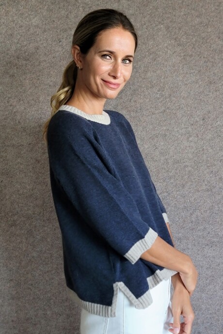 Buzo Clemen Lambswool Azul Marino Arena