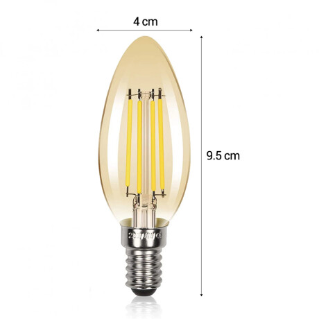 Lámpara Filamento LED VELA 4W Ultra Cálida Lámpara Filamento LED VELA E14 4W Ultra Cálida