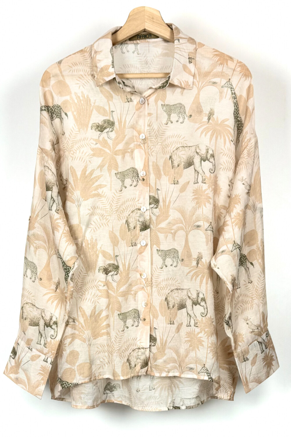 CAMISA RAYON MIEL BEIGE
