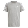 Remera Adidas Essentials 3 Rayas Gris