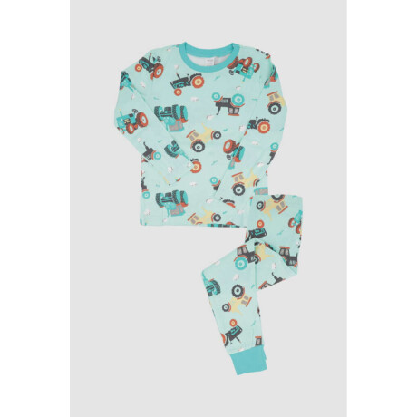 Pijama infantil cars Turquesa