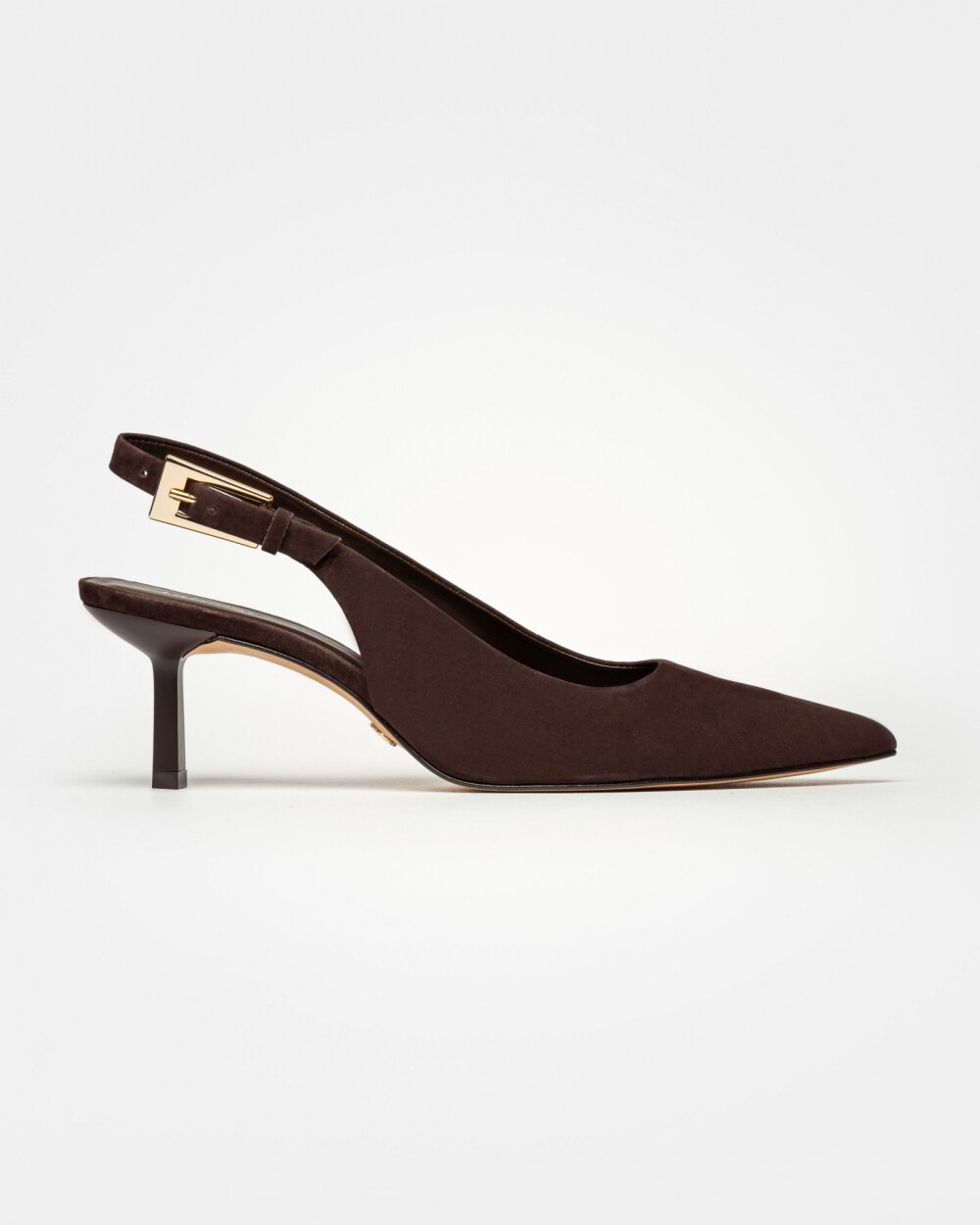 Stiletto Naomi en cuero nobuk Chocolate