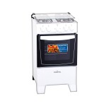 COCINA COMBINADA 4 HORNALLAS, HORNO ELÉCTRICO, AUTO LIMPIANTE- BLANCA S/E blanco