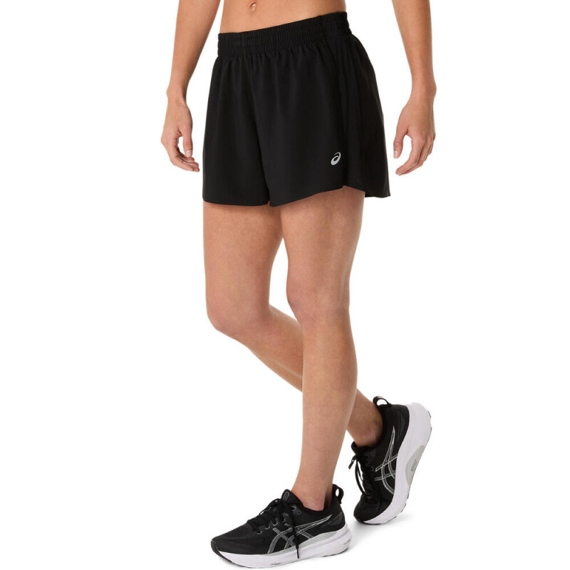 Short Running Silver 4In Mujer Performance Black