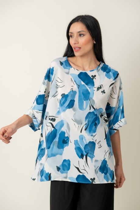 BLUSA RAICES Celeste