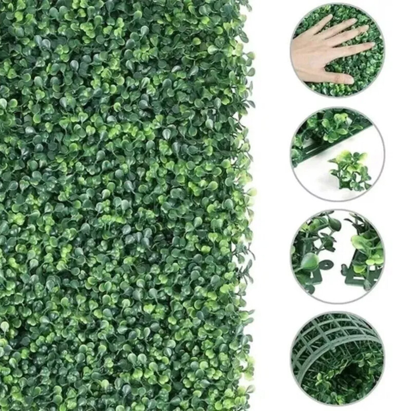 Set x10 Panel artificial símil trébol 40x60 cm VERDE