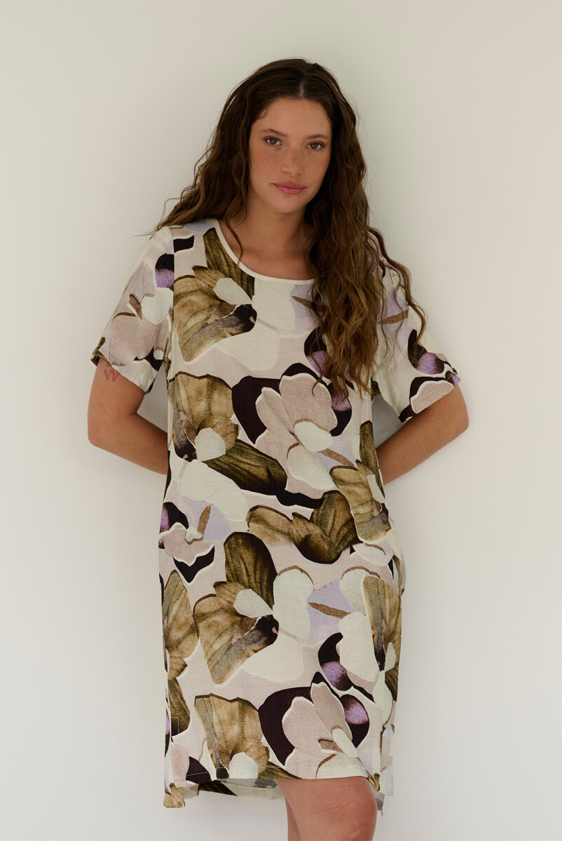 VESTIDO PETALO - BEIGE 