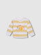 Sudadera De Rayas Con Print Blanco