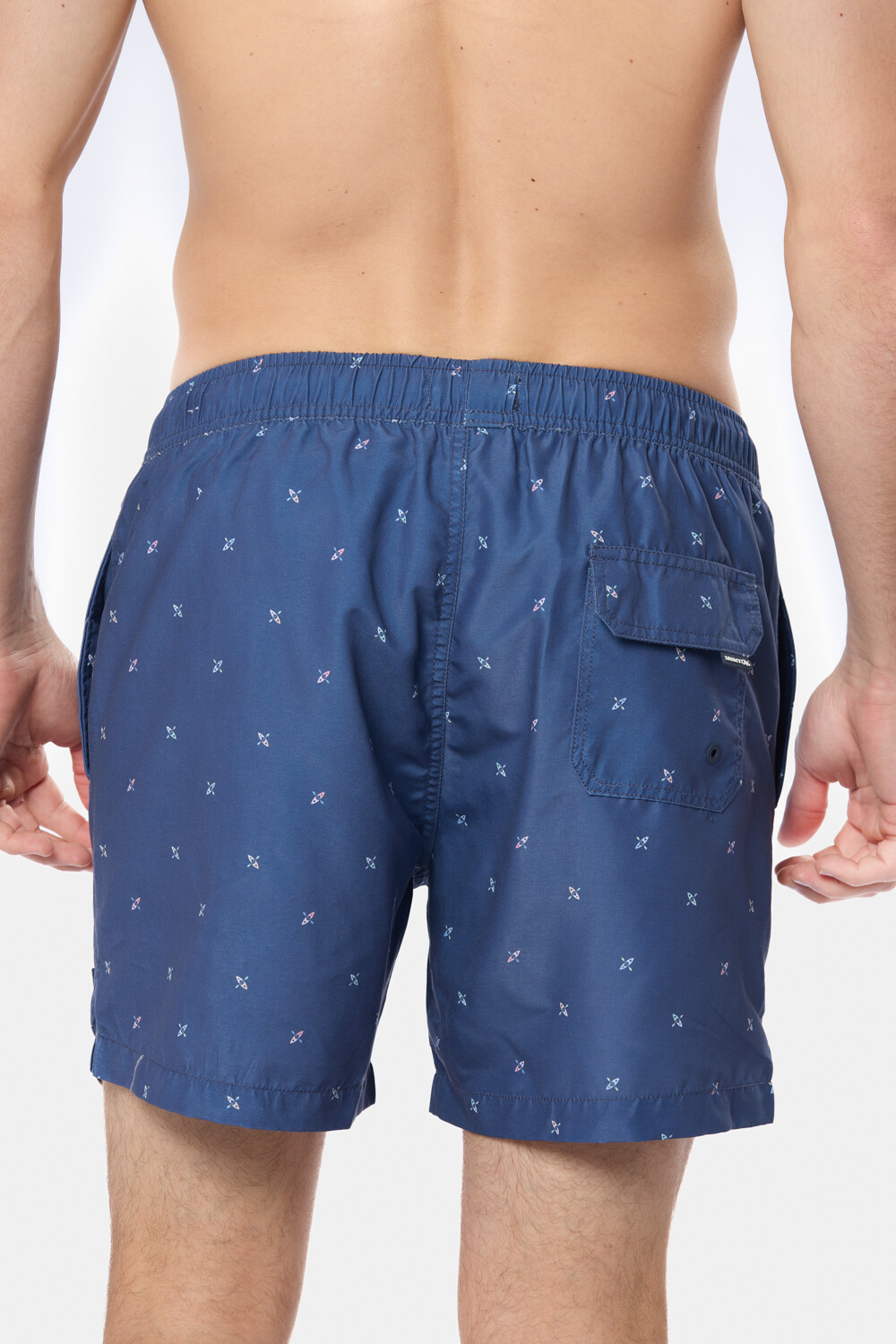 SHORT DE BAÑO ESTAMPADO Azul