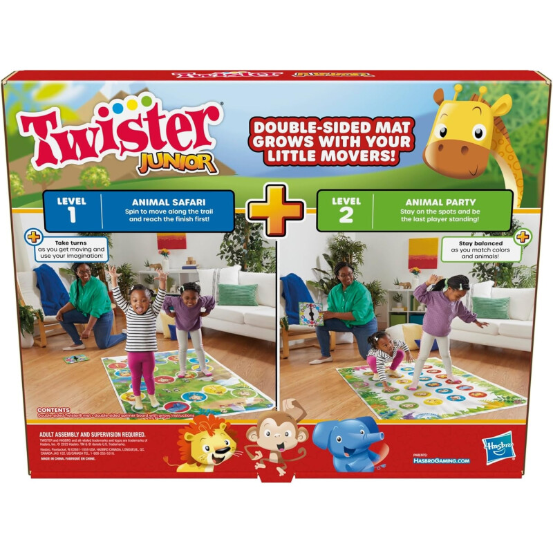 Twister Junior, tapete de 2 caras Animal Adventure Twister Junior, tapete de 2 caras Animal Adventure