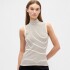 V-SL MOCKNECK TANK STRIPE BLACK CHINO STRIPE