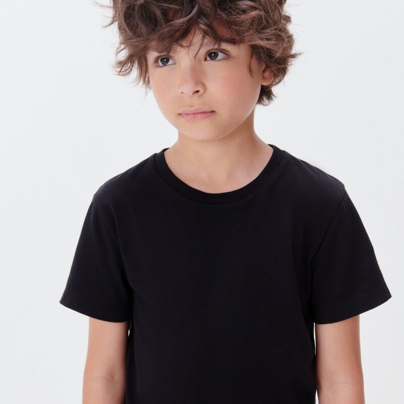 CAMISETA ML MASC PRETO ESCURO