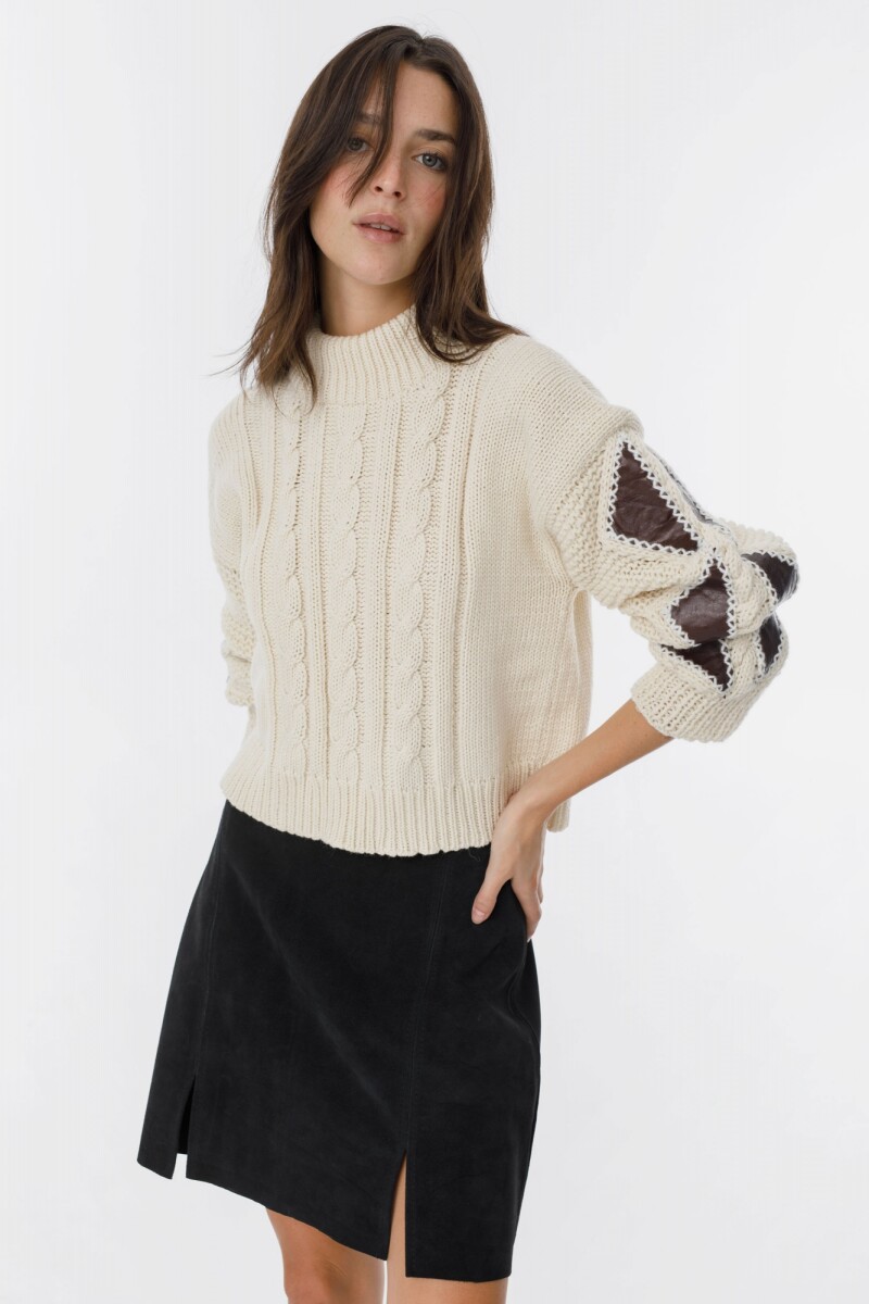 Sweater Leather Sakura Crudo/Marron