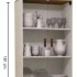 Cristalero ComboHome Estantería Nórdico 2 Puertas 1 Cajón Blanco 1