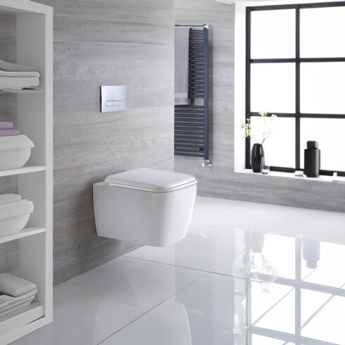 INODORO PARA COLGAR CUADRADO SERIE KENAI BLANCO MATE 000