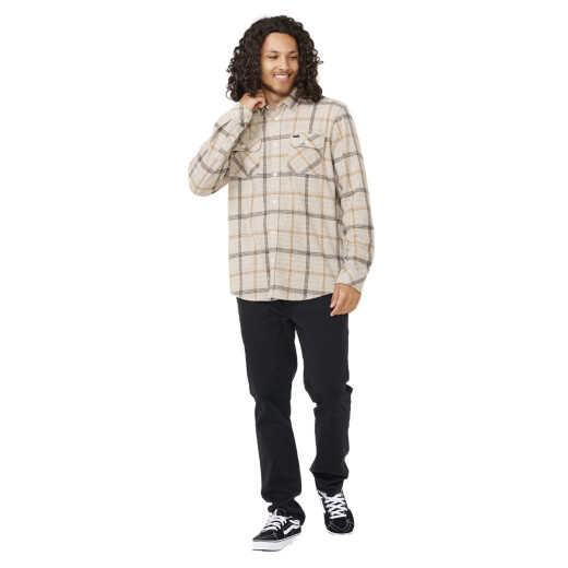Camisa Rip Curl Grid - Beige Camisa Rip Curl Grid - Beige