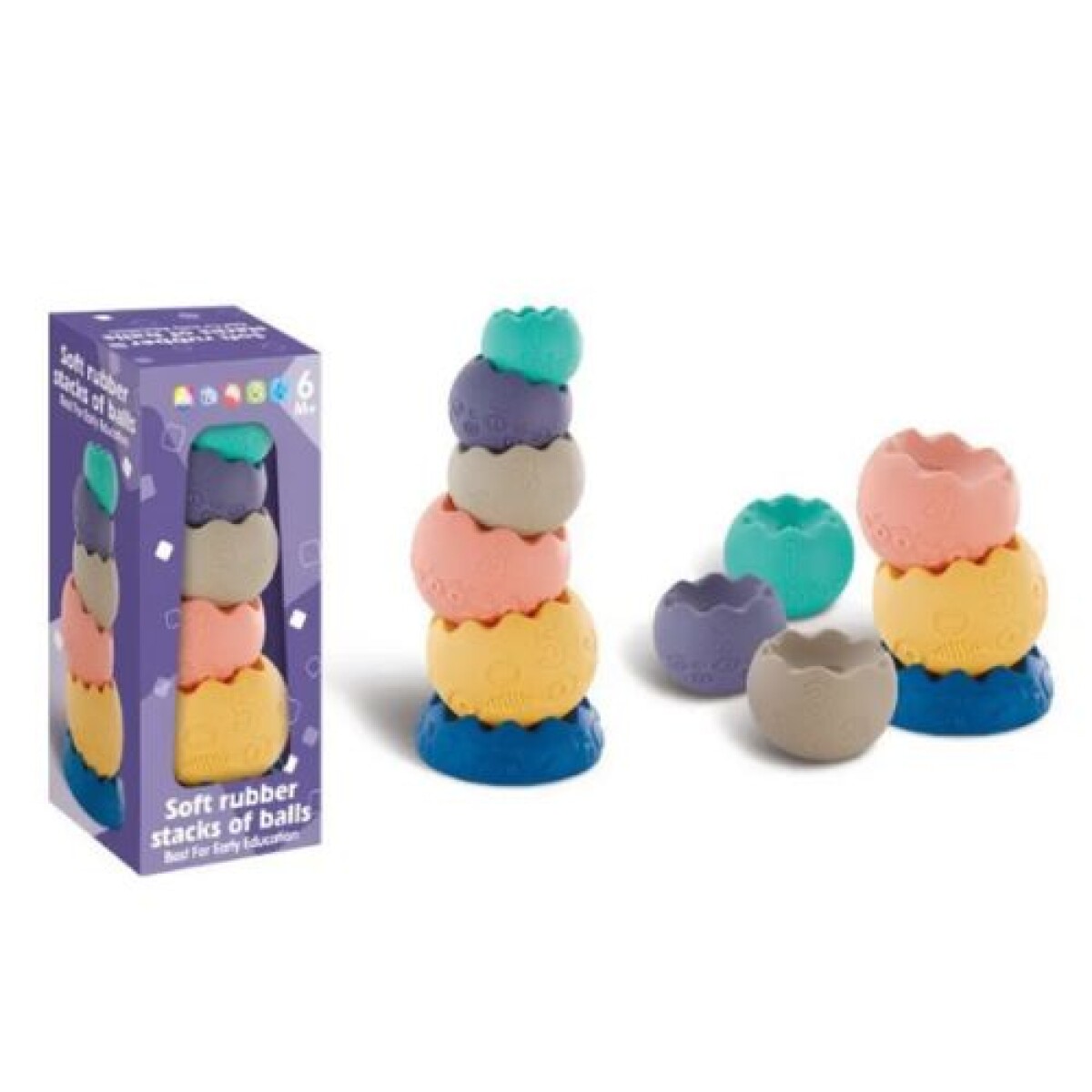 Juego Didactico Apilable de Silicona - Juego Didactico Apilable De Silicona 