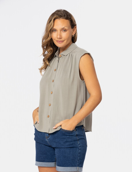 CAMISA DE LINO Verde