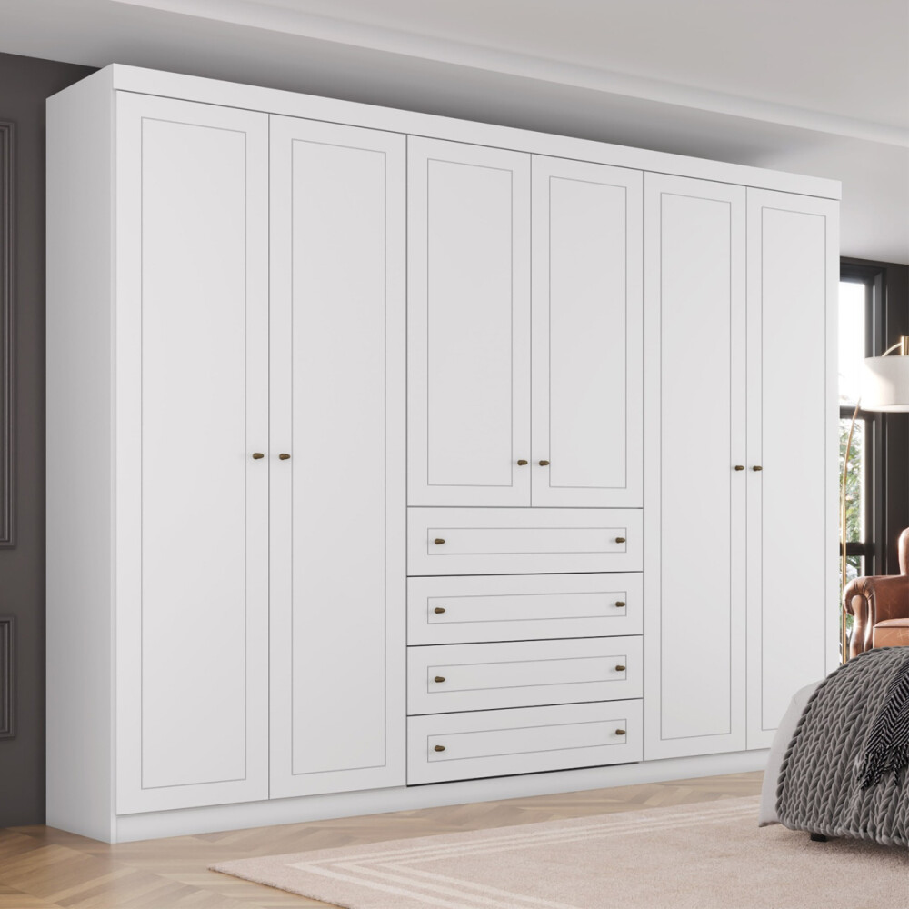 ROPERO 6 PUERTAS 4 CAJONES GUARDARROPA ARMARIO PLACARD CLOSET - LÍNEA AMERICANA ROPERO 6 PUERTAS 4 CAJONES GUARDARROPA ARMARIO PLACARD CLOSET - LÍNEA AMERICANA