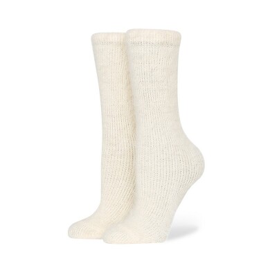 Medias Crocs CrocsSocks Fauxhair Ankle Vanilla Beige