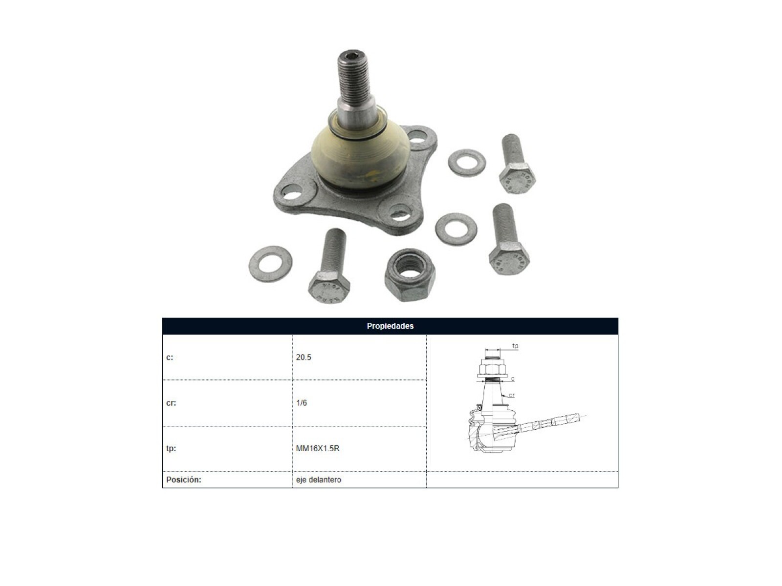 Rotula Del Fiat Ducato, Peug Boxer 06-25 Der/Izq 