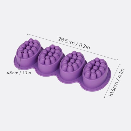 Moldes Para Hacer Jabones De Silicona x4 Violeta